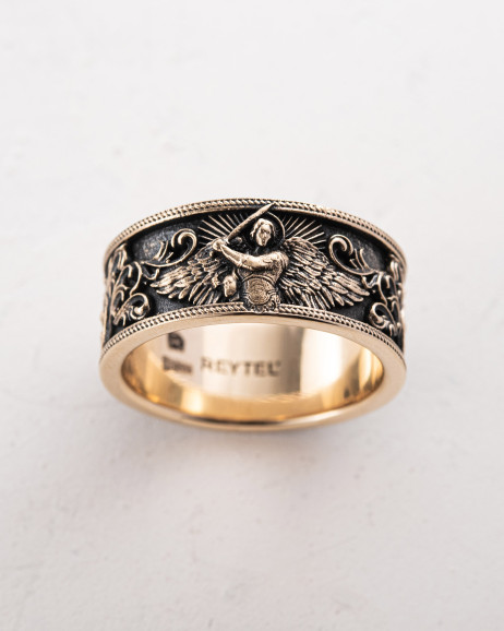 Pierścień ARCHANIOŁ MICHAŁ (żółte złoto)