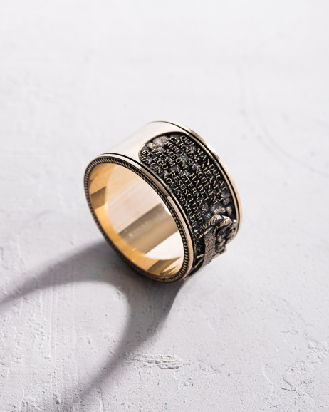 Pierścień OSTATNIA WIECZERZA (LEONARDO DA VINCI) żółte złoto 3