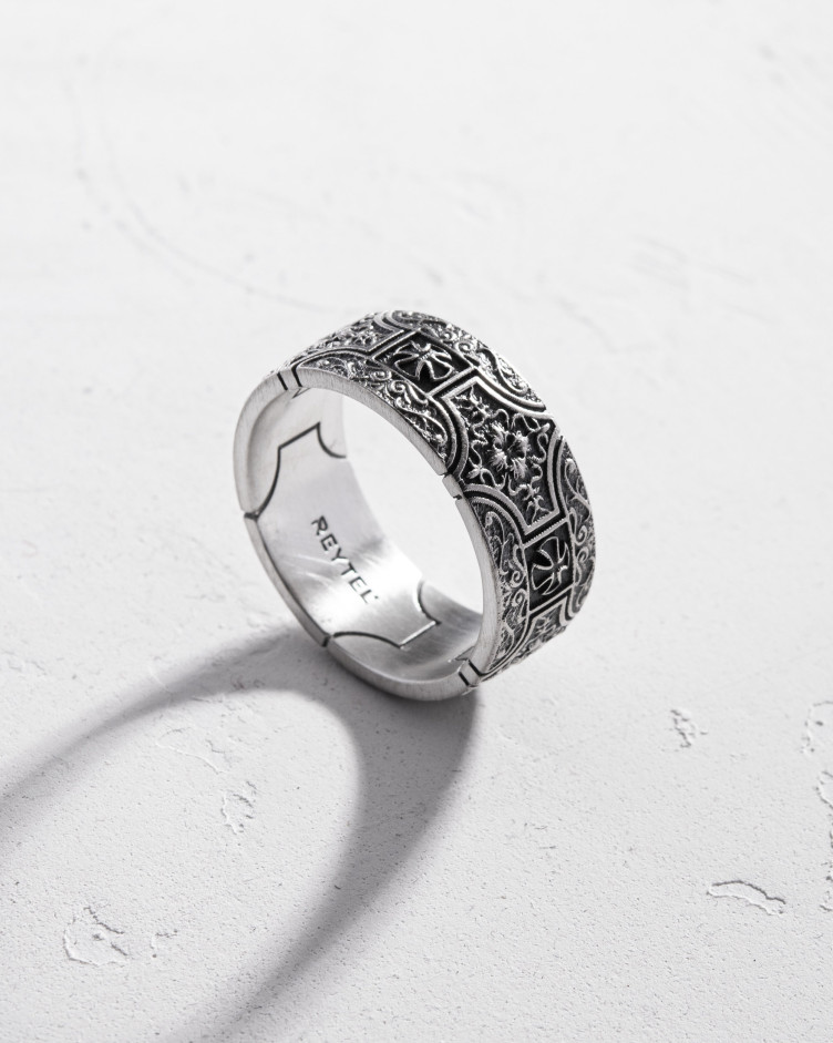 Srebrny pierścień MALTESE TEMPLAR CROSS