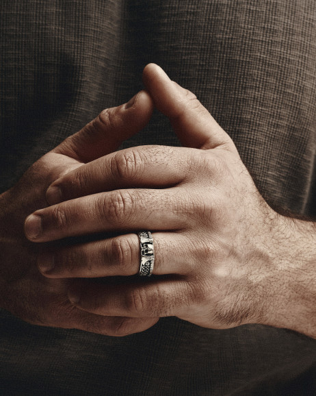 Srebrny pierścień WOJOWNIK WIKINGÓW 2