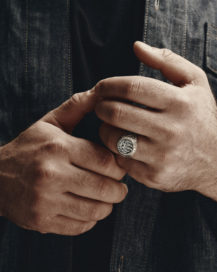 Srebrny pierścień NIEDŹWIEDZIA ŁAPA 4