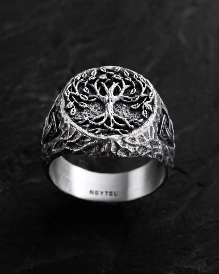 Srebrny pierścień YGGDRASIL – DRZEWO ŻYCIA 3