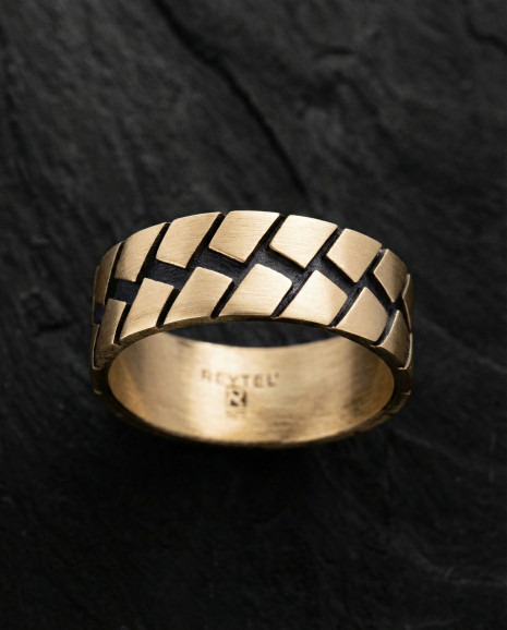 Pierścień ROUTE (żółte złoto)