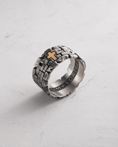 Silver ring GOD IS MY FORTRESS 4