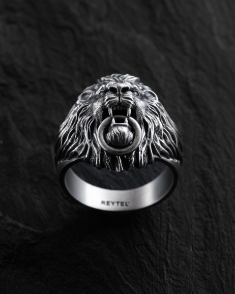 Srebrny pierścień THE LION 2