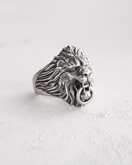 Srebrny pierścień THE LION 4