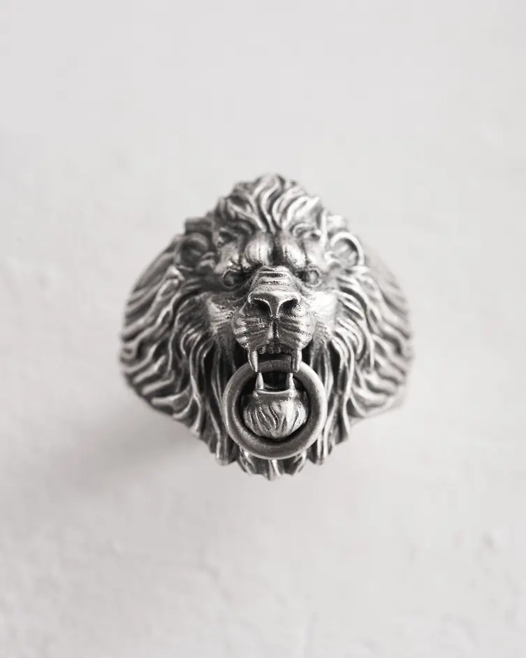 Srebrny pierścień THE LION 7