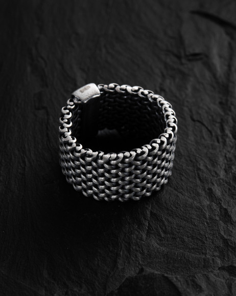 Srebrny pierścień MAILLE
