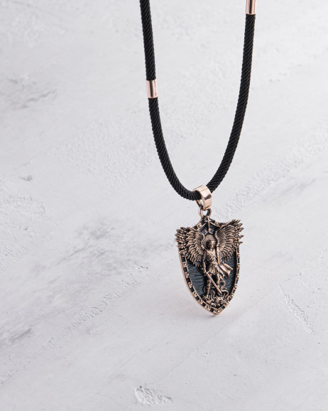 Wisiorek - tarcza ST. MICHAEL ARCHANGEL (czerwone złoto) 3