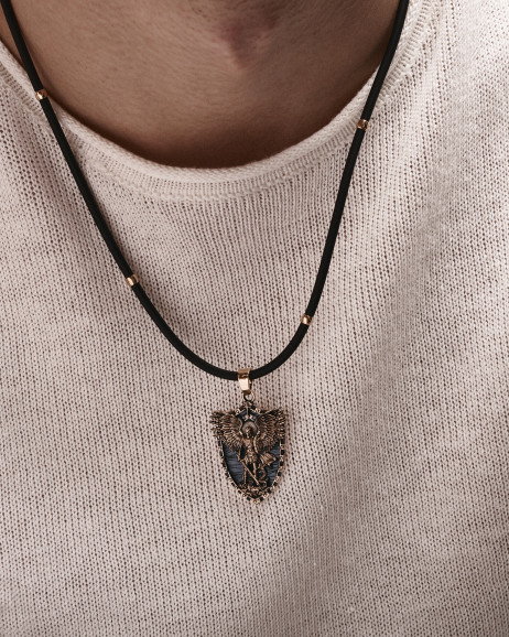 Wisiorek - tarcza ST. MICHAEL ARCHANGEL (czerwone złoto) 2