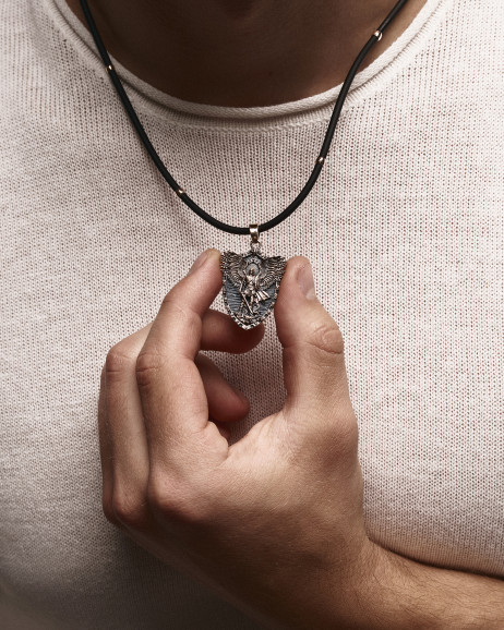 Wisiorek - tarcza ST. MICHAEL ARCHANGEL (czerwone złoto) 5