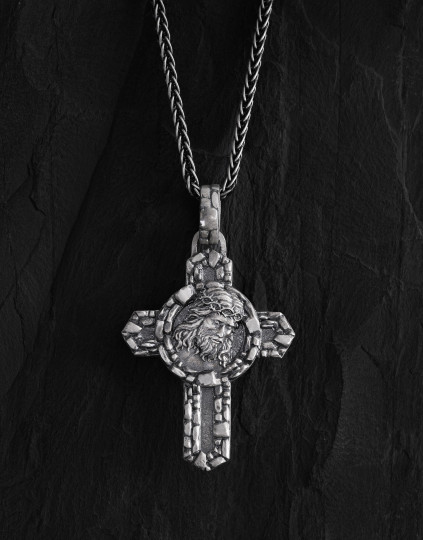 Srebrny krzyż JESUS CHRIST. ENLIGHTENMENT - 887