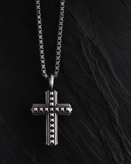 Srebrny krzyż FAITH - 976