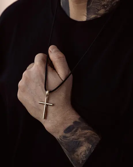 Krzyż ANBETUNG (żółte złoto) 6