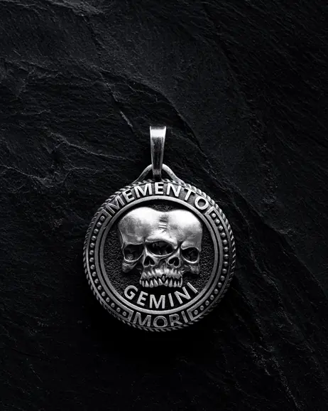 Wisiorek Znak zodiaku - GEMINI. MEMENTO MORI (bliźnięta) 6