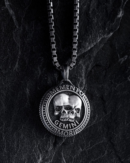 Wisiorek Znak zodiaku - GEMINI. MEMENTO MORI (bliźnięta) - 1025