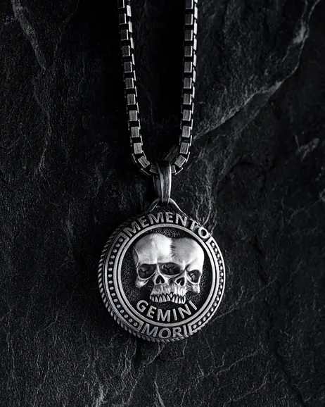 Wisiorek Znak zodiaku - GEMINI. MEMENTO MORI (bliźnięta)