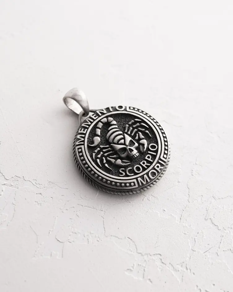 Wisiorek Znak zodiaku - SCORPIO. MEMENTO MORI (skorpion) 3
