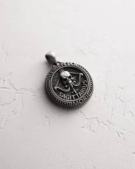 Wisiorek Znak zodiaku - SAGITTARIUS. MEMENTO MORI (strzelec) 4