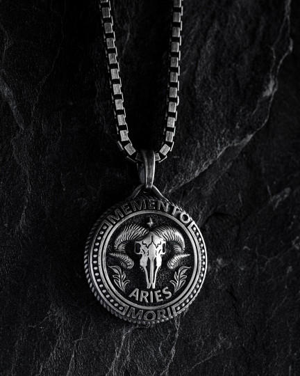 Wisiorek Znak zodiaku - ARIES. MEMENTO MORI (baran) - 1029