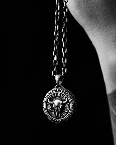 Wisiorek Znak zodiaku - TAURUS. MEMENTO MORI (byk) 2