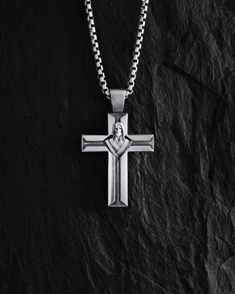 Srebrny krzyż CRISTO REDENTOR 4