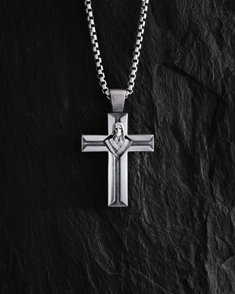Srebrny krzyż CRISTO REDENTOR 4
