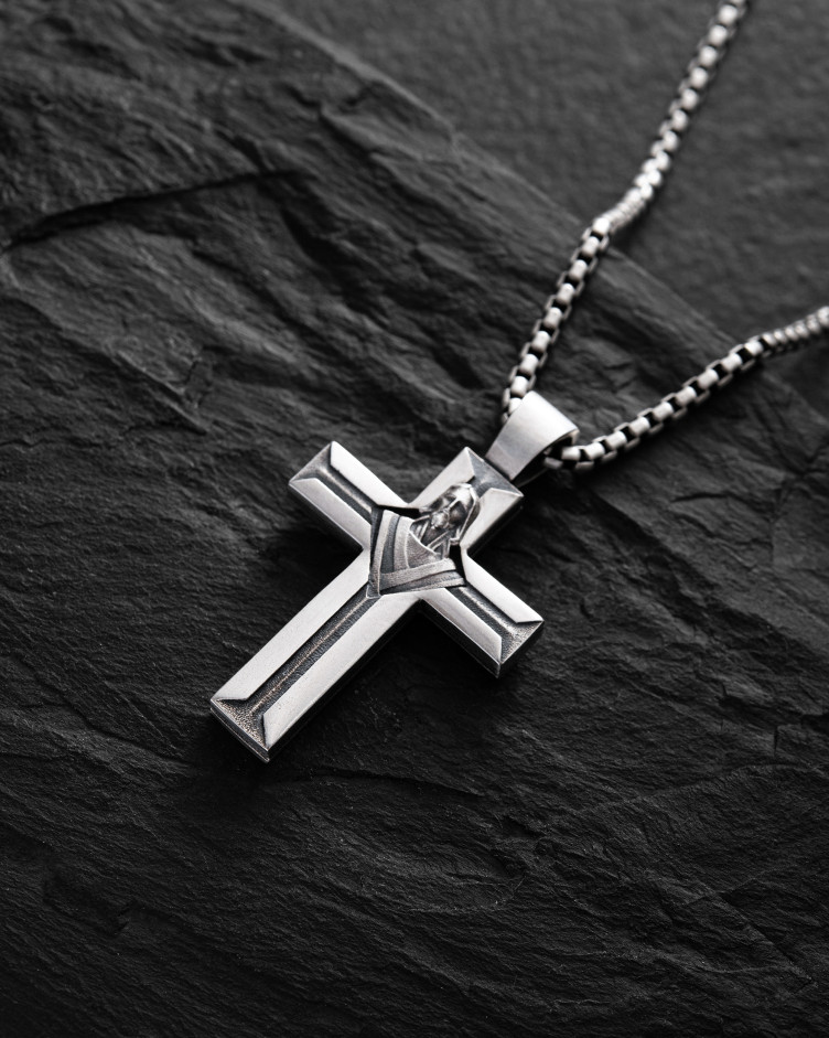 Srebrny krzyż CRISTO REDENTOR 8