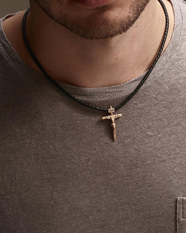 Złoty krzyż CRUCIFIXION of JESUS CHRIST 6