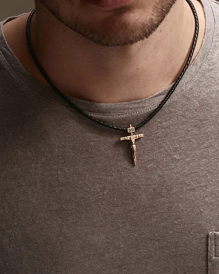 Krzyż CRUCIFIXION of JESUS CHRIST (czerwone złoto) 6