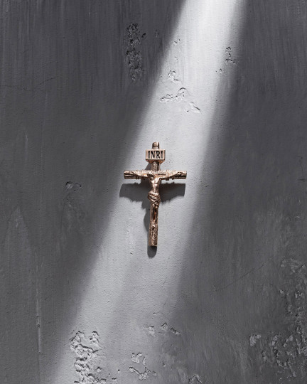 Krzyż CRUCIFIXION of JESUS CHRIST (czerwone złoto) - 1175