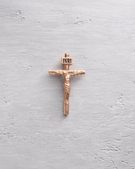 Krzyż CRUCIFIXION of JESUS CHRIST (czerwone złoto) 4