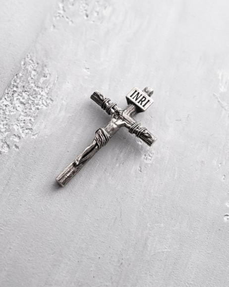 Krzyż CRUCIFIXION of JESUS CHRIST S (białe złoto) 3