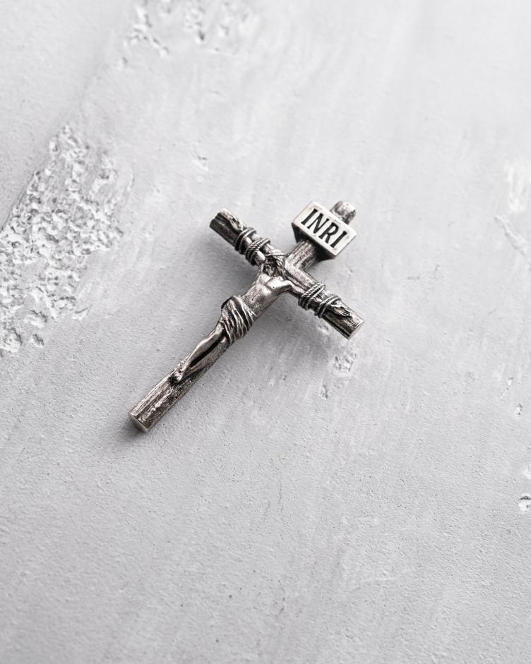 Krzyż z białego złota CRUCIFIXION of JESUS CHRIST 3