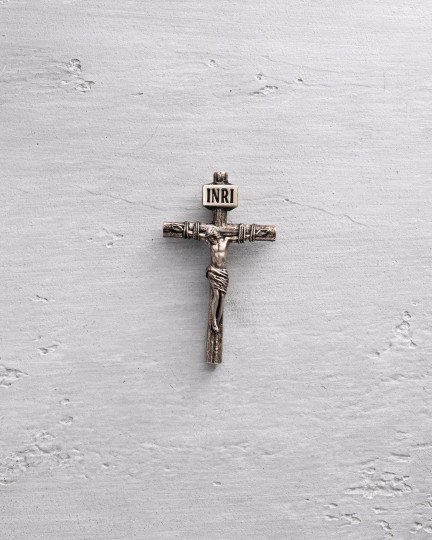 Krzyż CRUCIFIXION of JESUS CHRIST S (białe złoto) - 1219
