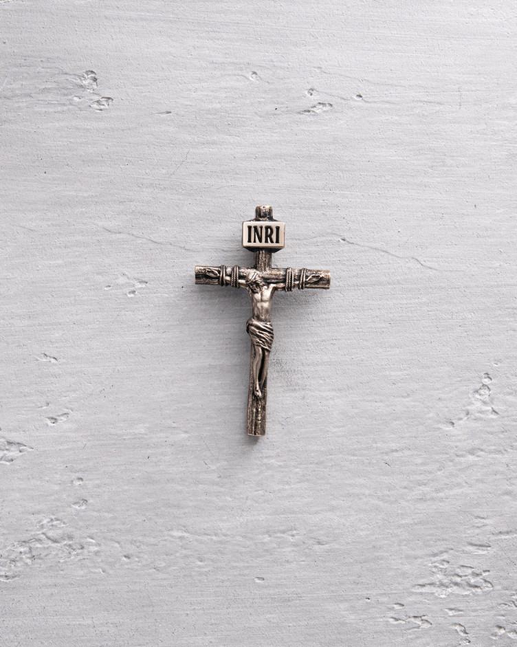 Krzyż z białego złota CRUCIFIXION of JESUS CHRIST