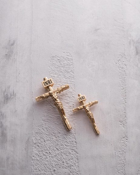 Krzyż CRUCIFIXION of JESUS CHRIST S (żółte złoto) 3