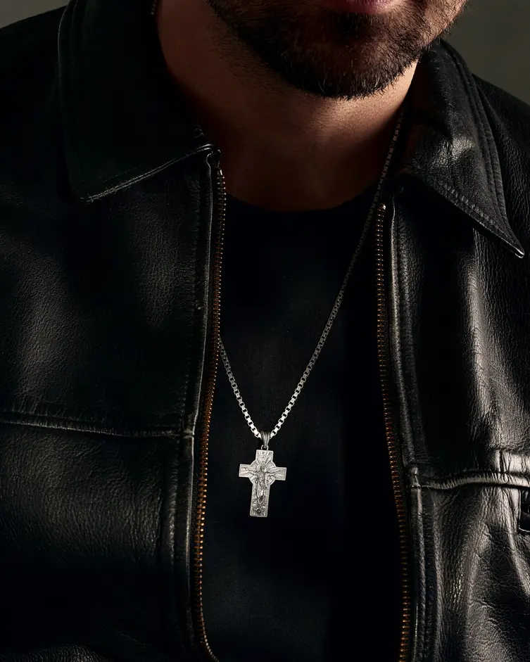Srebrny krzyż RESURRECTION of JESUS CHRIST 5