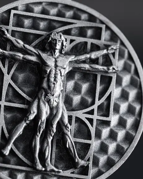 Srebrny wisiorek VITRUVIAN MAN (Leonardo da Vinci) 5