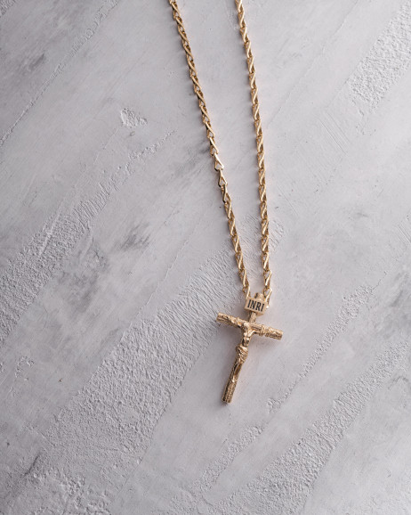 Krzyż CRUCIFIXION of JESUS CHRIST M (żółte złoto) 3