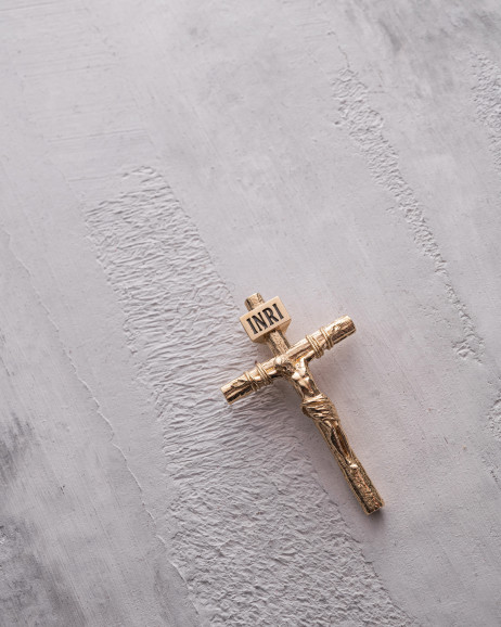 Krzyż CRUCIFIXION of JESUS CHRIST M (żółte złoto) 5