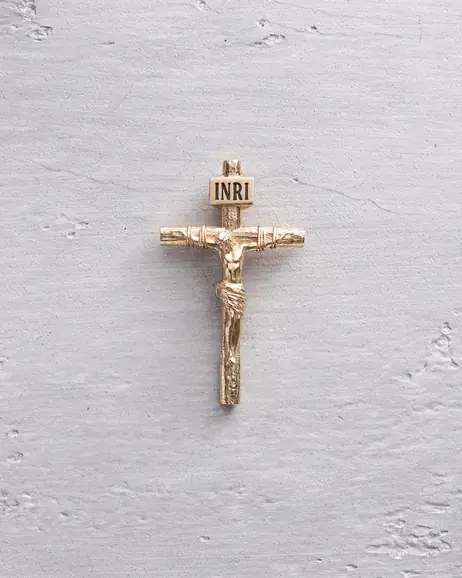 Krzyż CRUCIFIXION of JESUS CHRIST M (żółte złoto)