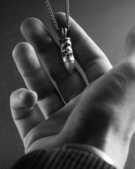 Srebrny wisiorek BULLET. MEMENTO MORI