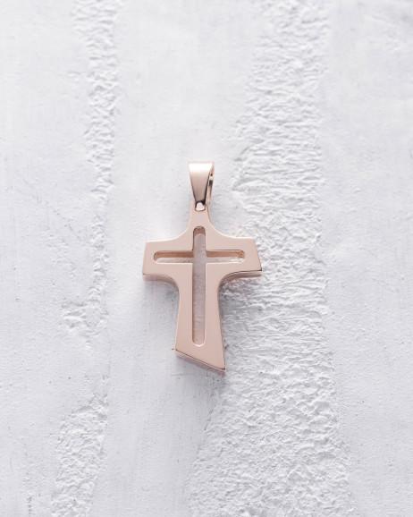 Krzyż BELIEF (czerwone złoto) 3