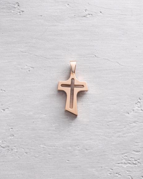 Krzyż BELIEF (czerwone złoto)