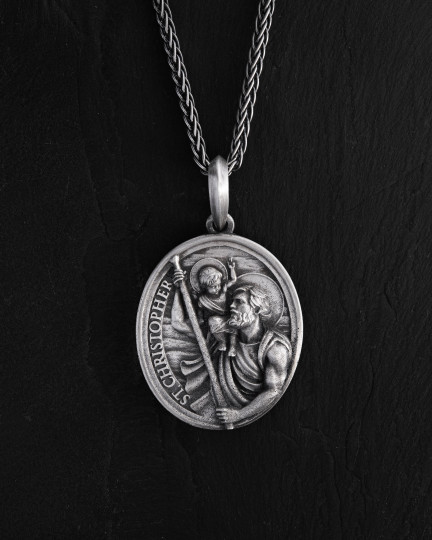 Srebrny wisiorek ST. CHRISTOPHER - 3176