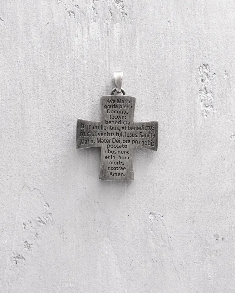 Srebrny krzyż HOLY MARY PRAYER 6