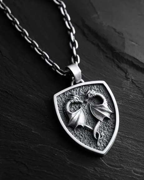 Srebrny wisiorek DRAGONS HEART 3