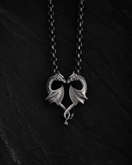 Wisiorek na łańcuszku DRAGONS HEART