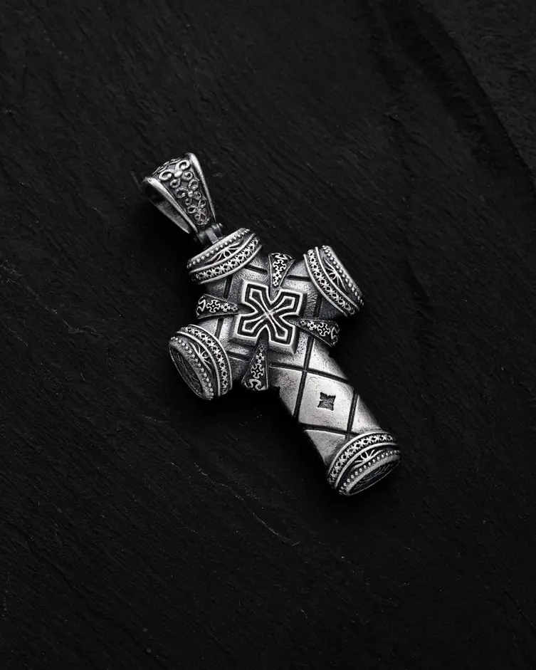 Srebrny krzyż CRUCIS FIDEI 3